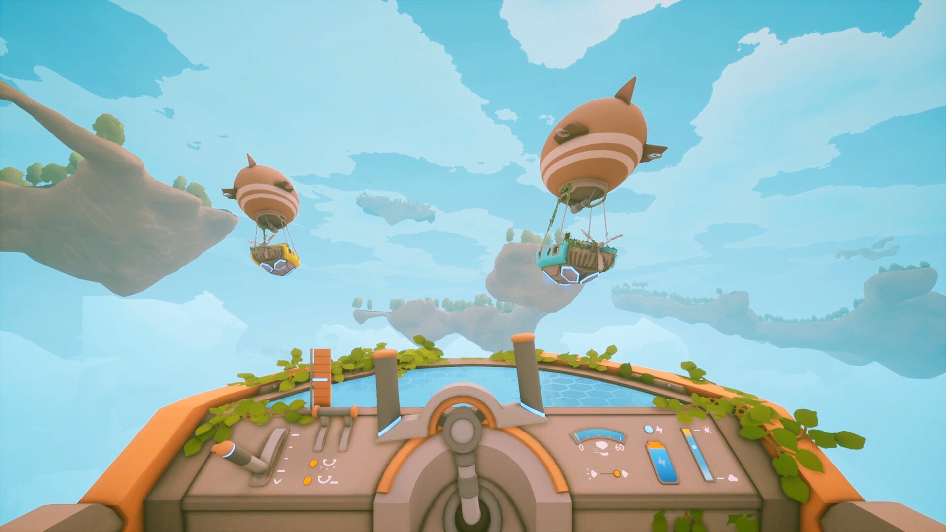 Solarpunk screenshot — open world view