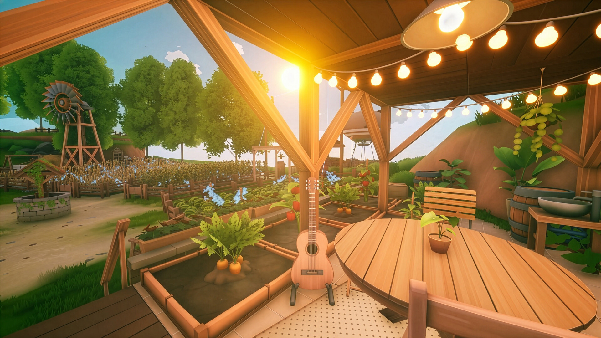 Solarpunk screenshot — farming